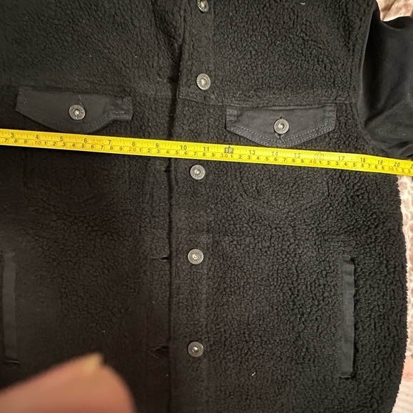 NWT Mavi Black Fleece Sherpa Jean Style Jacket. Size Small - Picture 8 of 8